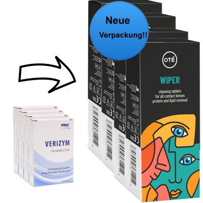 Aus PROLOGIS Verizym Enzymtabletten - Sparpack 4 x 10 Tabletten werden Ote Wiper Enzymtabletten 4 x 10 Tabs