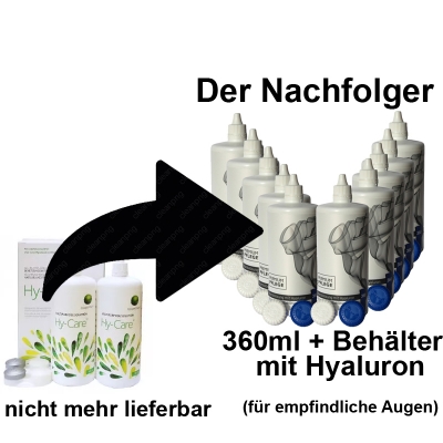 Aus Cooper Hy- Care wird Premium Pflege Kombilösung mit Hyaluron 10 x 360ml / 10 Behälter