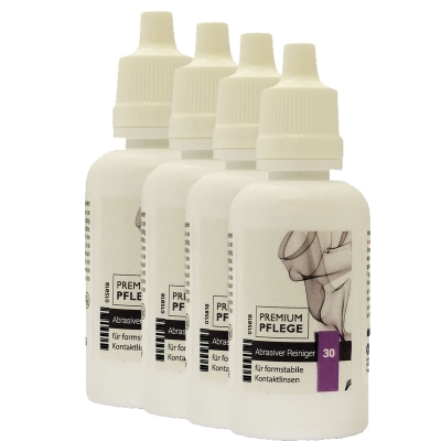 Premium Pflege hart abrasiver Hartlinsenreiniger 4x 30ml