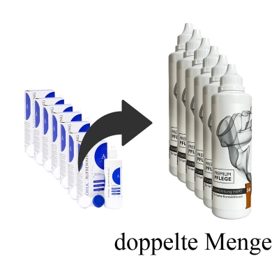 Wöhlk Aufbewahrung A Ersatz mit doppelter Menge Premium Pflege hart Kombilösung 6 x 240ml -versandkostenfrei-