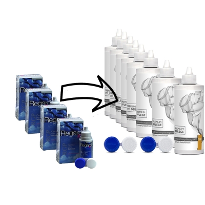 Alternative für Regard RGP K 120ml Aufbewahrung --Premium Pflege -Sparpack Aufbewahrungslösung HART 8 x 100ml inkl. 2 Behälter