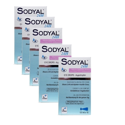 Omisan SODYAL® 24 H Augentropfen 5 x (15x 0,5ml) Sparpack