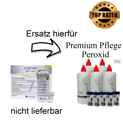 Ersatz für Concare Sept Aktiv-- Premium Pflege Peroxidlösung 1 - 6 x a (360ml / 1x Behälter) oder Zubehör mit integriertem Proteinentferner