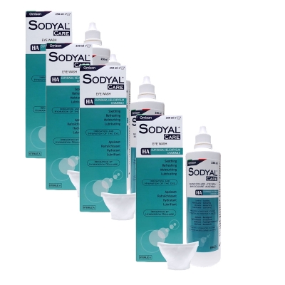 SODYAL® CARE Augenbad mit Hyaluron und Pflanzenextrakten 4 x250ml