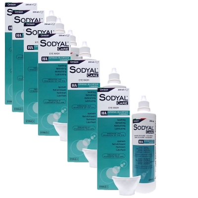 SODYAL® CARE Augenbad mit Hyaluron und Pflanzenextrakten 6 x250ml