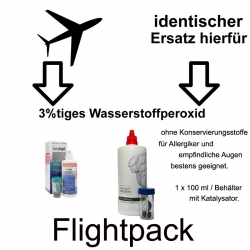 Ersatz für Easysept Flight Pack /Premium Pflege Peroxid 100ml / Behälter