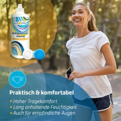 LENS4LESS Premium Kombilösung, All-In-One Kontaktlinsen Flüssigkeit für weiche Linsen 4 x 360ml