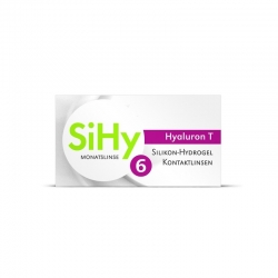 SiHy Hyaluron Toric 6er-Pack Premium Silikonhydrogel Monatslinse für trockene, empfindliche Augen